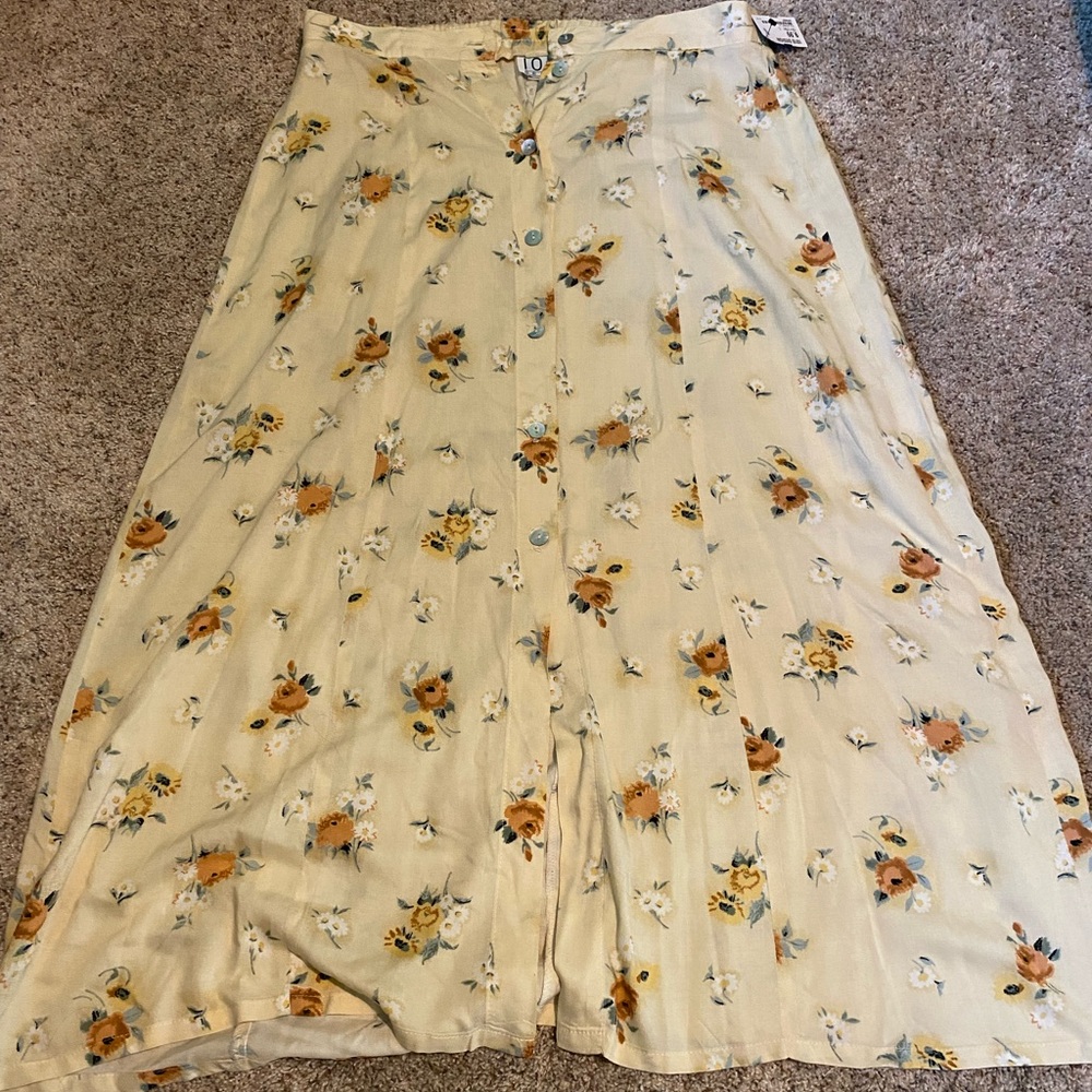 Long button up skirt